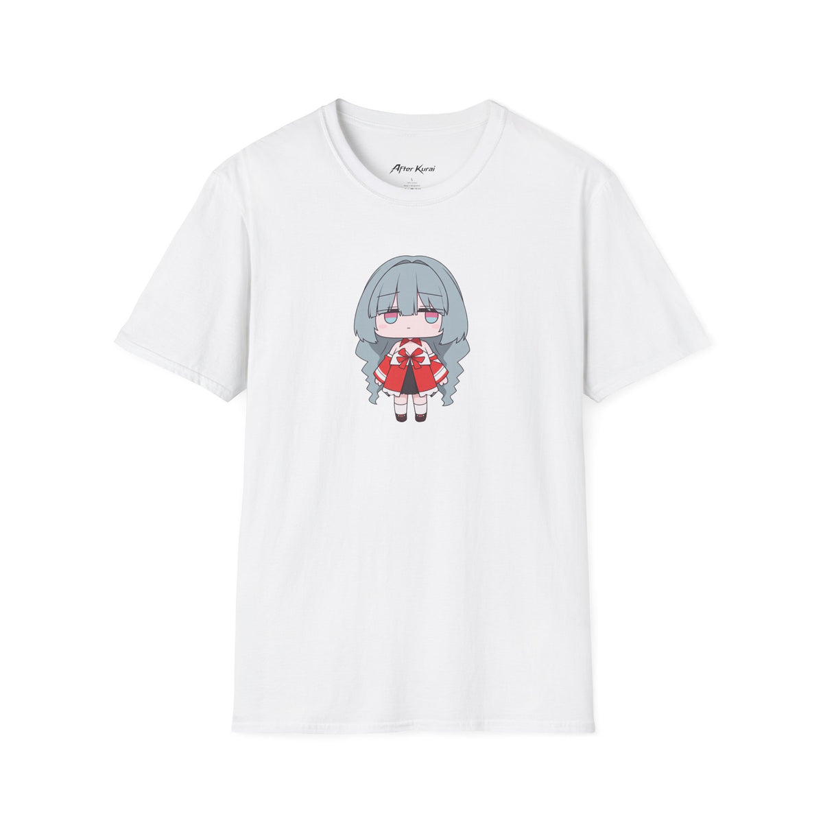 After Kurai Nono graphic tee with a cute unbothered chibi character