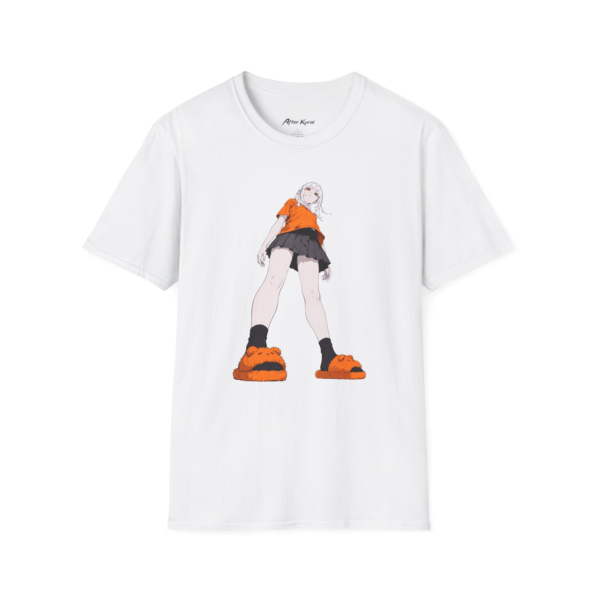 After Kurai Above You graphic tee with low-angle anime-inspired character artwork