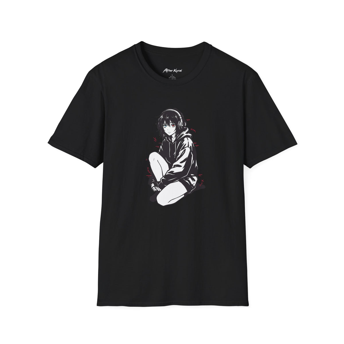 After Kurai Duality graphic tee with contrasting anime-inspired character artwork