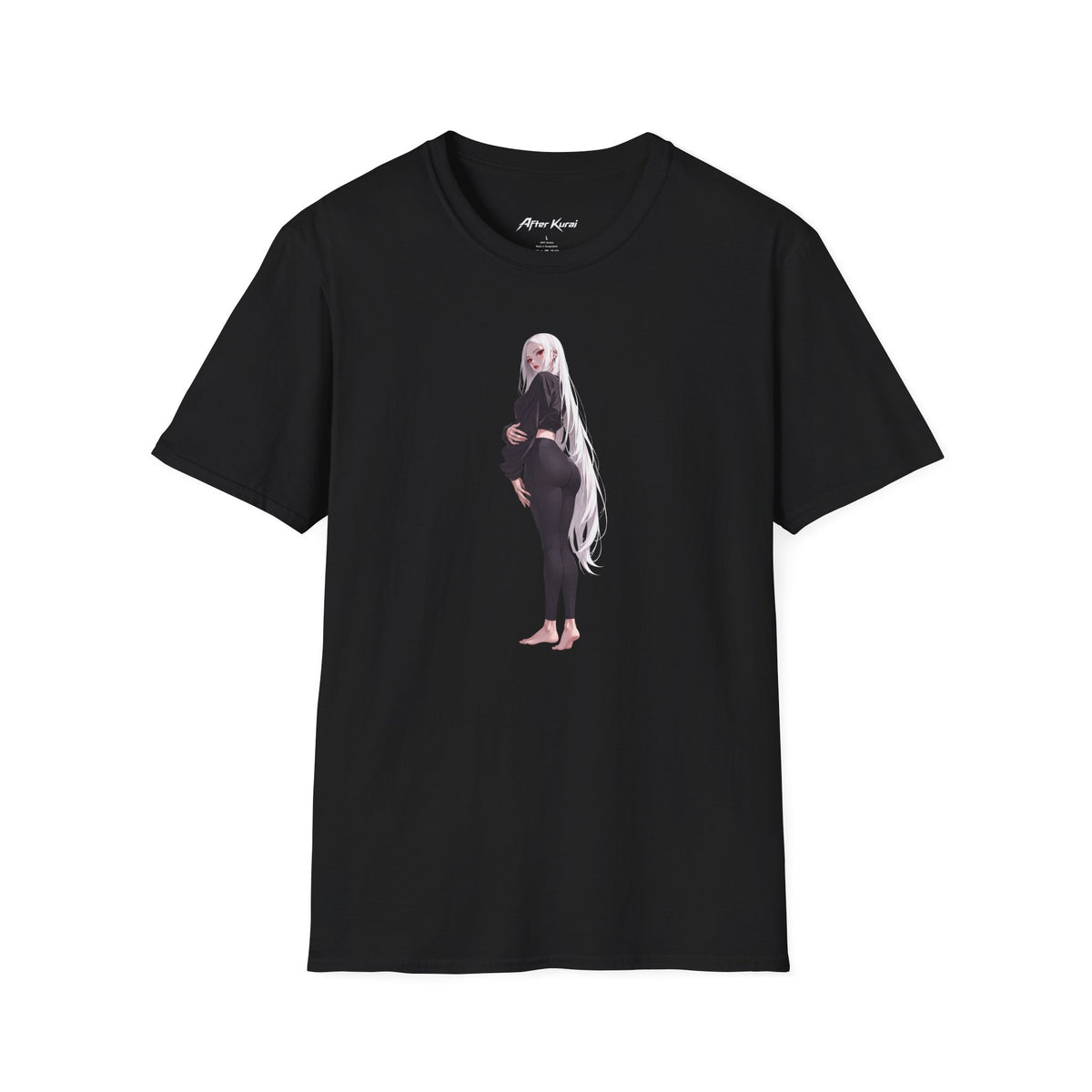 After Kurai Silent Temptation graphic tee with calm mysterious character artwork