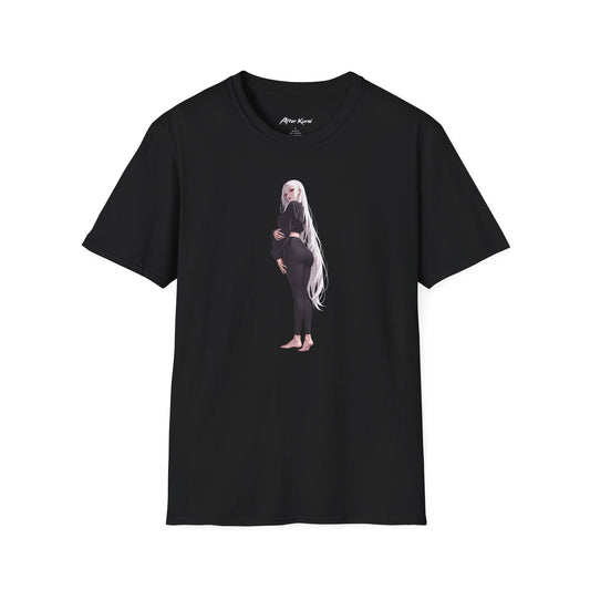 After Kurai Silent Temptation graphic tee with calm mysterious character artwork