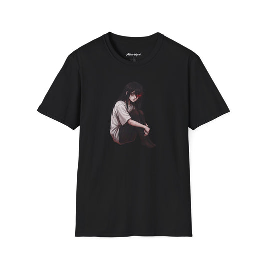 After Kurai Sleepless graphic tee with late-night anime-inspired character artwork