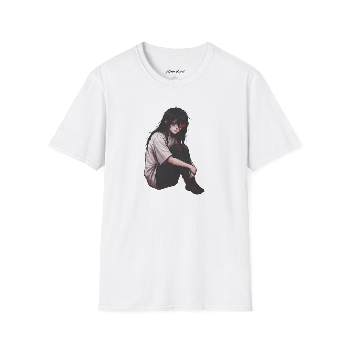 After Kurai Sleepless graphic tee with late-night anime-inspired character artwork