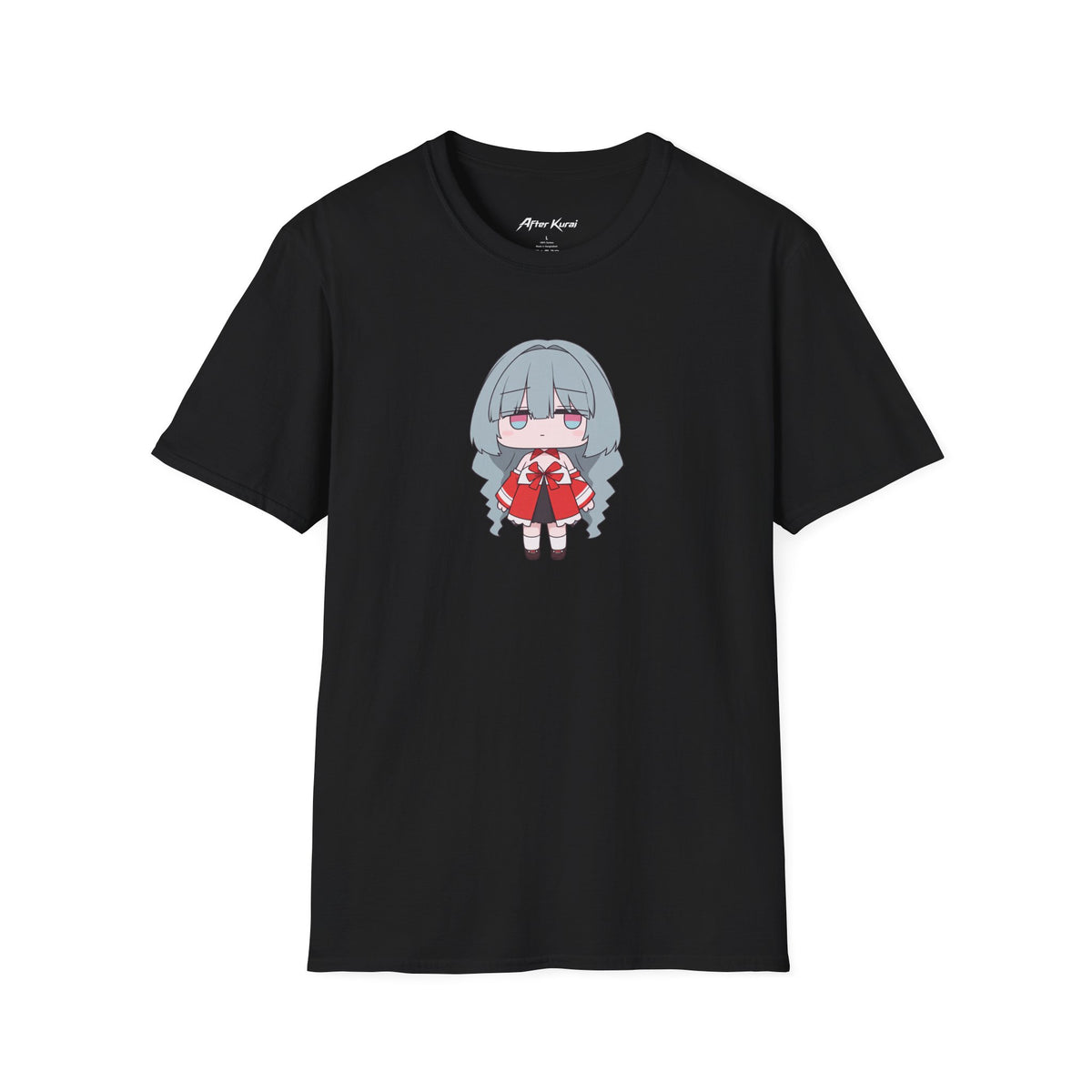 After Kurai Nono graphic tee with a cute unbothered chibi character