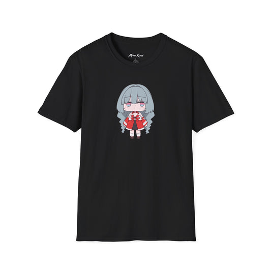 After Kurai Nono graphic tee with a cute unbothered chibi character