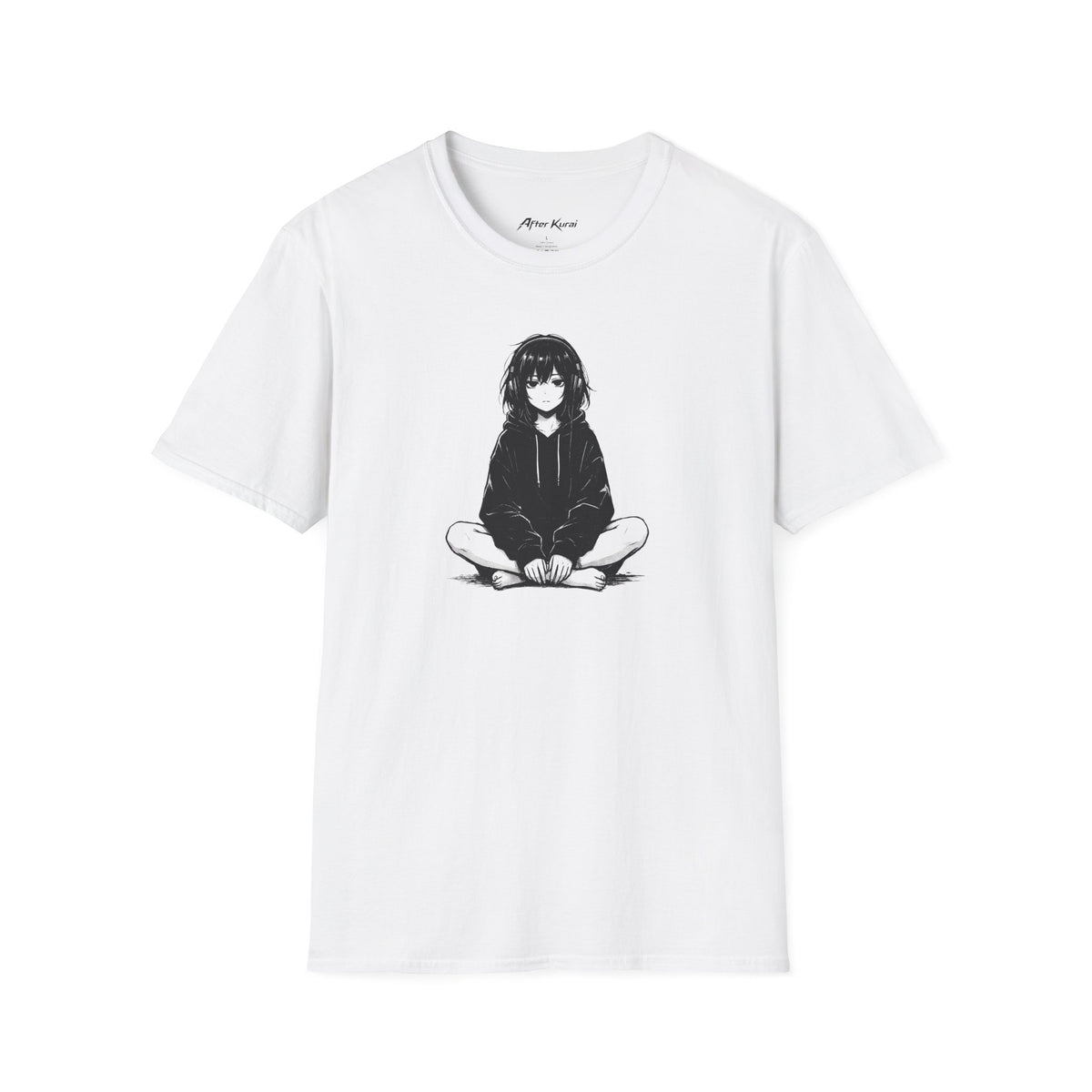 After Kurai Do Not Disturb graphic tee with withdrawn anime-inspired character artwork