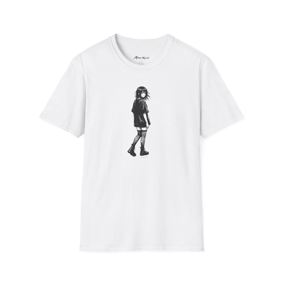 After Kurai Walk Away graphic tee with a solitary character leaving the scene