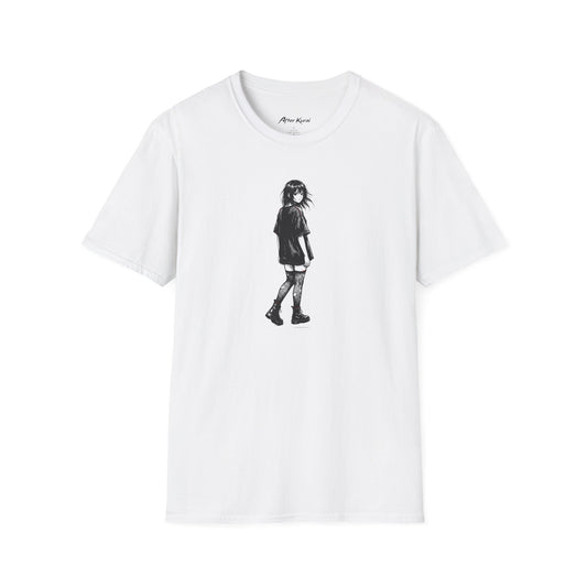 After Kurai Walk Away graphic tee with a solitary character leaving the scene