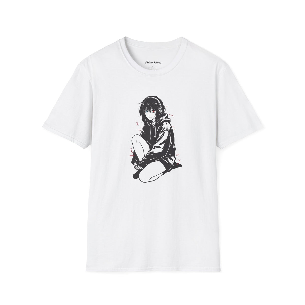 After Kurai Duality graphic tee with contrasting anime-inspired character artwork