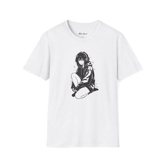 After Kurai Duality graphic tee with contrasting anime-inspired character artwork