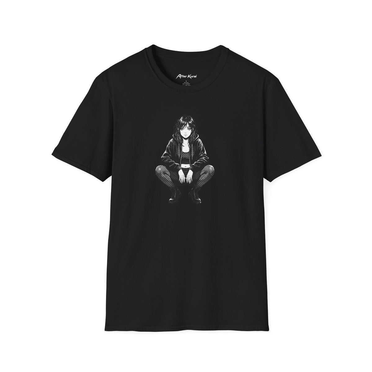 After Kurai No Excuses graphic tee with determined anime-inspired character artwork