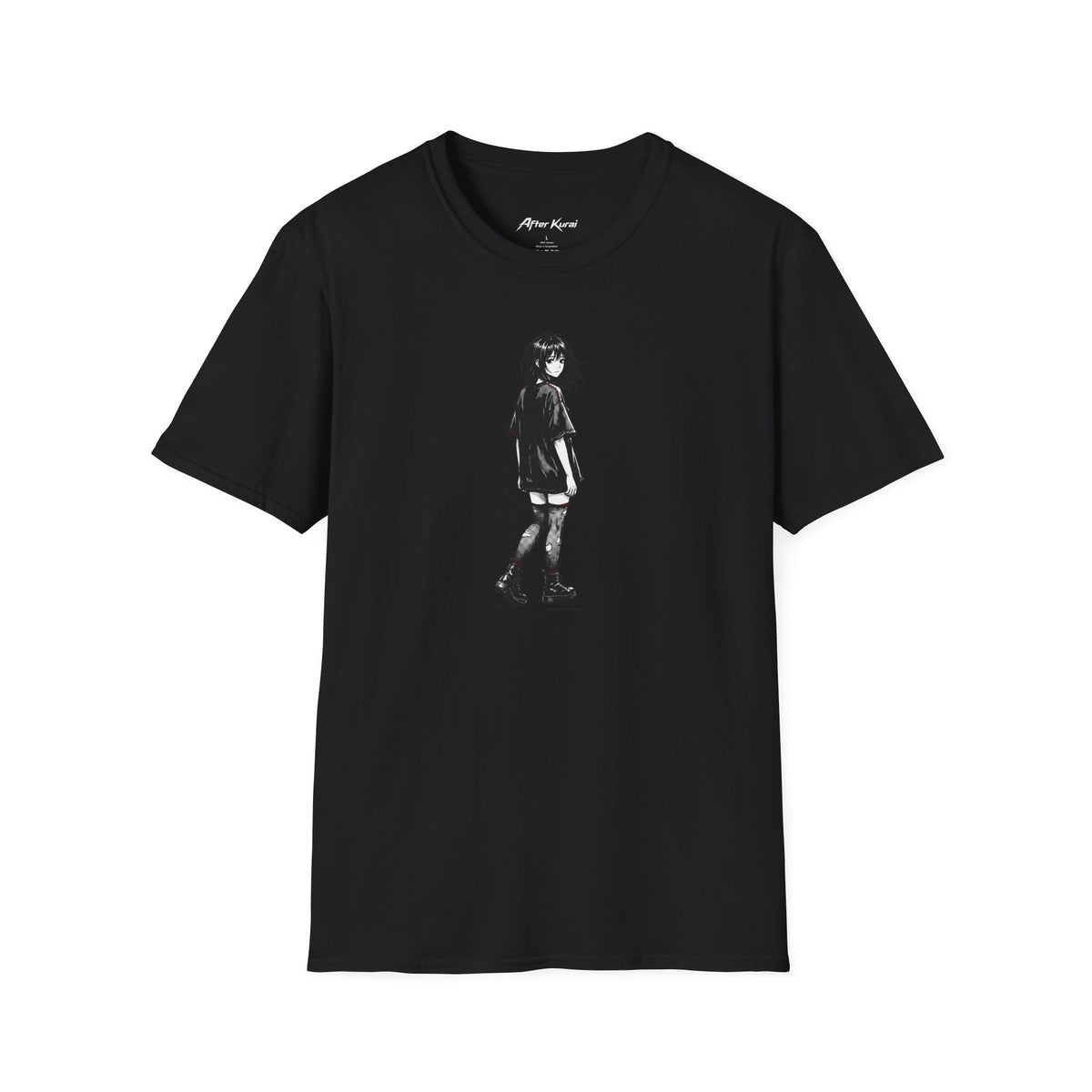 After Kurai Walk Away graphic tee with a solitary character leaving the scene