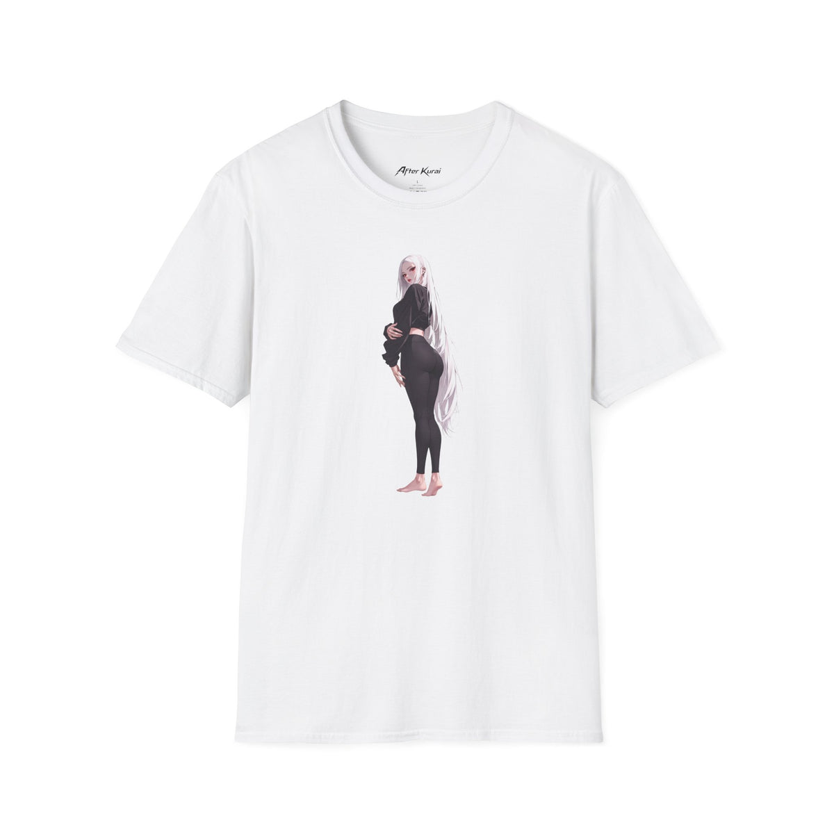 After Kurai Silent Temptation graphic tee with calm mysterious character artwork